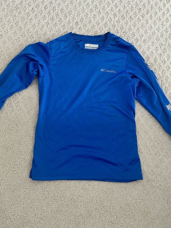 Columbia Other - Columbia PFG Boys Blue Long Sleeve Performance Fishing Shirt Size XS 6/7